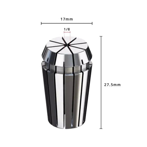 ER16 Spring Collet Set 1 Eighth Inch 1 Quarter Inch 5 Sixteenths Inch 3 Eighths Inch Beefy Grip High Precision For CNC Milling 0.008mm