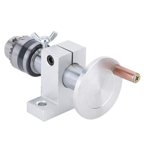 Compact Live Revolving Center For Mini Lathe With Adjustable Drilling Depth And Wrench, durable metal, DIY woodworking tool.