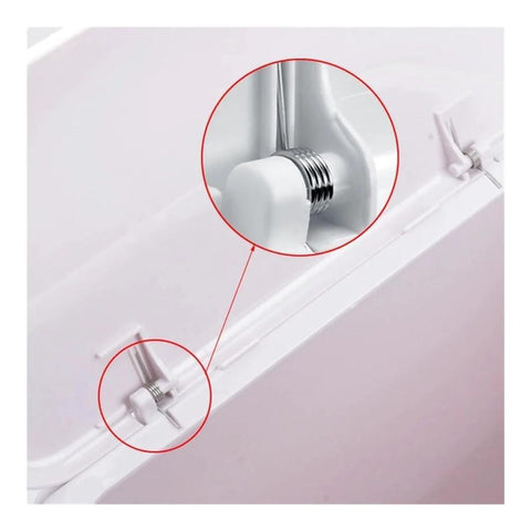 5 Pcs universal 3-coil torsion springs, 0.7mm stainless steel, 135° torsion, mounted on white plastic hardware