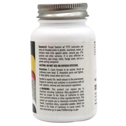 Side view of All Purpose Thread Sealant With PTFE For Threads Minus 65 To 300 Degrees Fahrenheit 4 Oz Brush Top Bottle