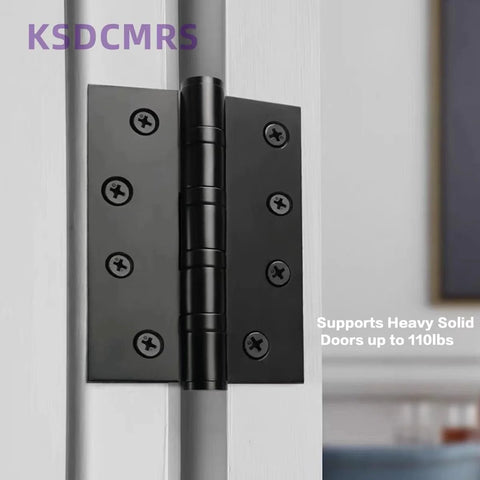 Amazon 4-pack black 4-inch door hinges with NRP square-corner, stainless steel ball bearing, heavy duty