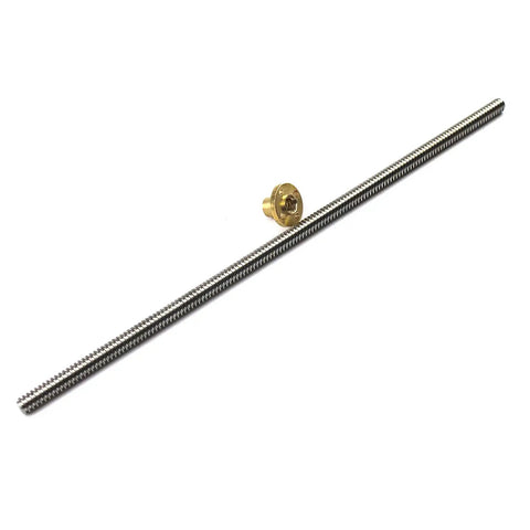 T8 Lead Screw 1000mm Stainless Steel Rod With Brass Nut for DIY 3D Printer Z Axis Acme Thread 2mm Lead 8mm Diameter