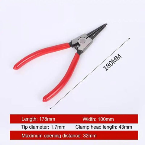 7 Inch External Snap Ring Pliers Set With Internal Straight And Bent Jaw Pro Grade Pliers CRV Steel Electrophoretic Black Finish