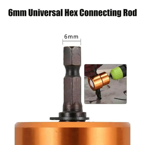 6mm universal hex connecting rod for Double Head Sheet Metal Cutter Nibbler Drill Attachment For Home DIY And Auto Repair Cuts Straight Curves