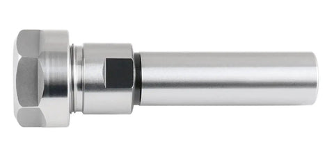 Side view of ER20 Collet Chuck Extension Rod For Milling And Drilling With Three Quarter Inch Straight Shank, 3.93 Inch Overall Length