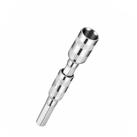 7 Piece Hex Socket Adapter Set With H4 Shank Metric Micro Socket Sizes 2.5mm Through 5.5mm shown in steel construction