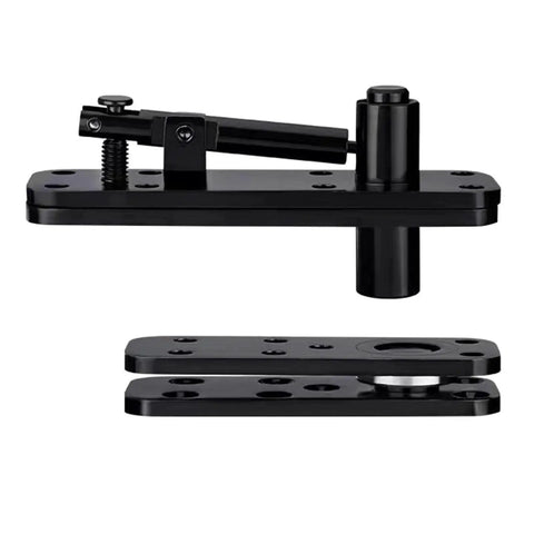 360 Degree Quiet Pin Hinge Set High Load Capacity Concealed Door Hardware for Murphy Bed and Rotating Bookcase Doors, black finish