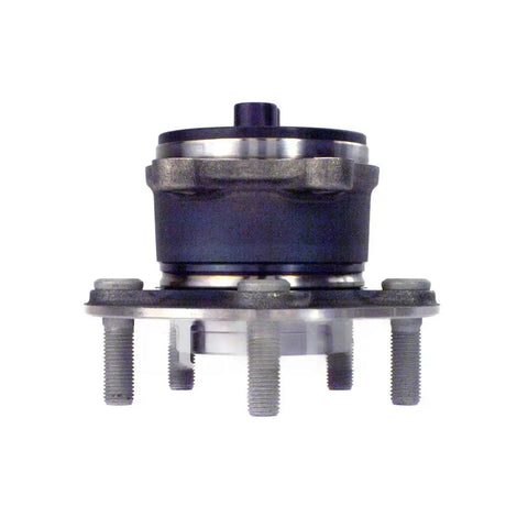 Front view of a single rear wheel bearing hub assembly showing bolts, part of 2 Pack Rear Wheel Bearing Hub Assembly Direct Fit For 2013-2018 Mazda 6 And CX-5, Heavy-Duty Rear Hub Replacement Kit With Plug-And-Play Installation, Durable Construction, Set Of Two