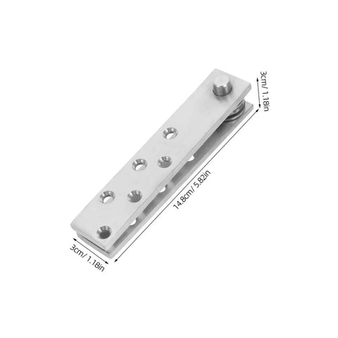 360 Degree Beefy Heavy Duty Concealed Door Hinges Stainless Steel Pivot System for Secret Doors, dimensions shown