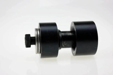 1 Inch Hole Punch And Flare Tool With Dimple Plate Dies In Black Steel, side view, for DIY metal fab up to 1.5 mm 16 gauge