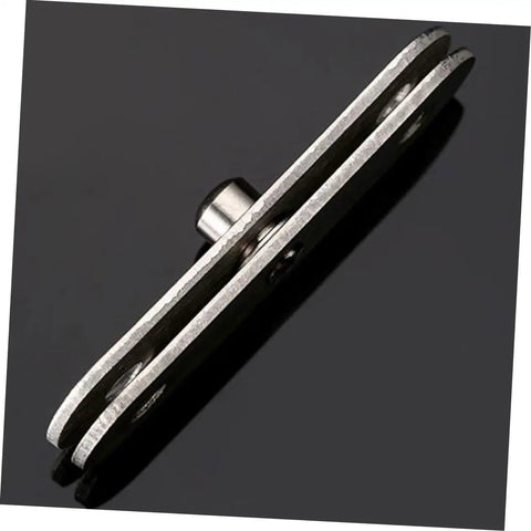 Side view of 360 Degree Rotatable Hidden Door Pivot Hinge Set Made From Stainless Steel For Secret Doors And Concealed Entrances Pro Grade Heavy Duty Hinges For Smooth Operation And Durable Concealed Hardware