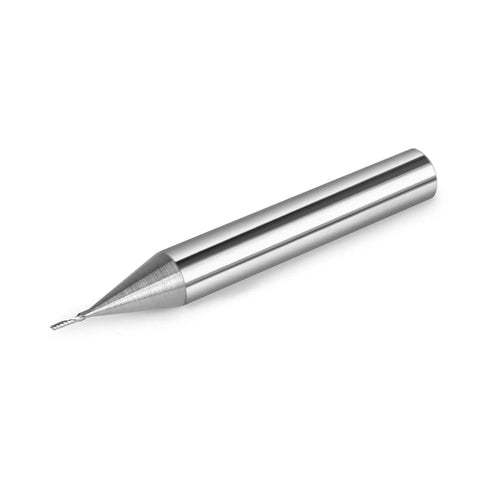 O Flute Spiral Router Bit for CNC, One Quarter Inch Shank, One Thirty Second Inch Cutting Diameter, Upcut Single Flute Carbide End Mill