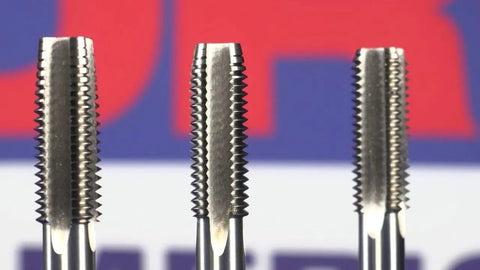 Three Eighths Inch 16 UNC High Speed Steel Tap Set With Taper Plug And Bottom Style Taps For New Threads Or Retapping Damaged Threads Drill America Brand.