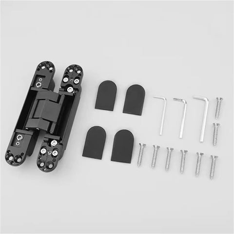 4 Pack Invisible Concealed Door Hinges With 3D Cross Adjustment, Heavy Duty 120 To 180 Kg Load Rating, Screws Included