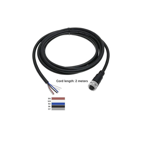 M12 5 Pin Straight Aviation Connector Cable Female To Female Waterproof Sensor Cable For Industrial Automation Control