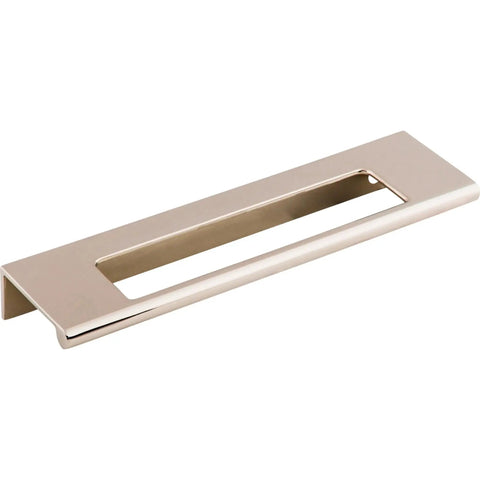 Mercer Collection 5 Inch Europa Cut Out Tab Pull In Flat Black Contemporary Cabinet Hardware Zinc Alloy Construction