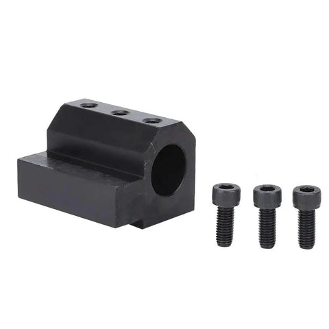 Inner Diameter CNC Lathe Tool Holder For Straight Shank Tools with screws, Rock Solid Stability Boring Tool Sleeve, front view