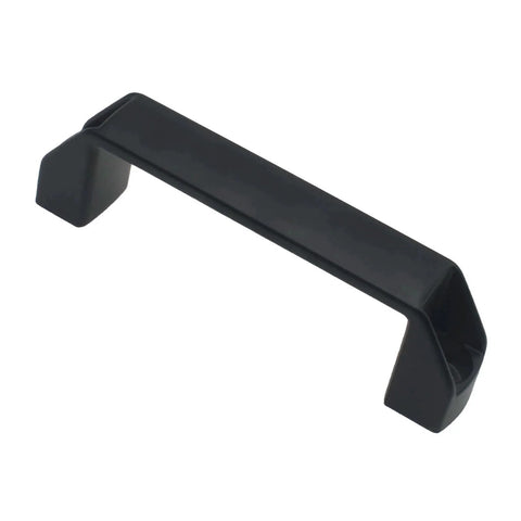 2 Pieces Aluminium Alloy Black Rectangular Industrial Pull Handle Set For Cabinets And Drawers With 120mm Mounting Hole Distance