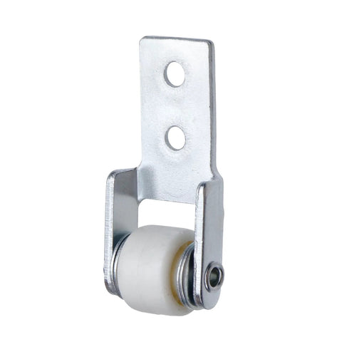 4 Pack Sliding Door Roller Wheels 0.6 Inch Track Guide For Cabinets Furniture Trundle Beds And Drawers Replacement Metal Pocket Door Pulleys Nylon Wheels Glide Silently Across Tracks No Squeak Zinc Plated Mounting Plates