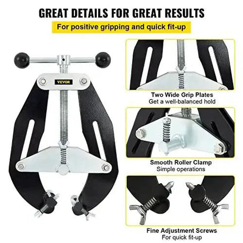 Heavy Duty Pipe Clamp For 2 To 6 Inch Pipes With Ultra Clamp Technology And Quick Acting Screws Steel Pipe Alignment Tool
