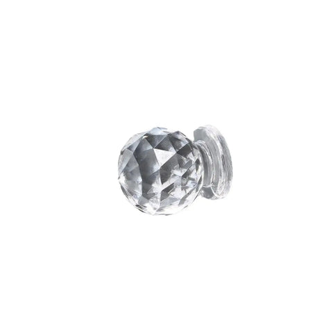 Mini Transparent Acrylic Knobs Spherical Glass Handles For Makeup Boxes Drawers And Cabinets 20 Pcs 17x20mm Glue Bonded Installation