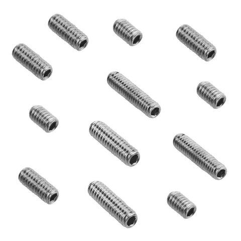 Huge 400 Piece M2.5 By Four, Six, Eight And Ten Millimeter A2-70 Stainless Steel Cup Point Grub Screws Set With Allen Head Hex Socket Assortment Kit DIN916 GB80 For DIY Projects