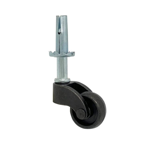 Swivel Stem Ball Caster Wheel Set For Furniture, 1 Inch Ball, Heavy Duty Zinc Alloy Castors With Socket Mount, Vintage Black Finish