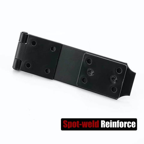 5 Inch Door Hasp Latch Lock In 304 Stainless Steel Matte Black With 1.9 Mm Thickness Laying Flat