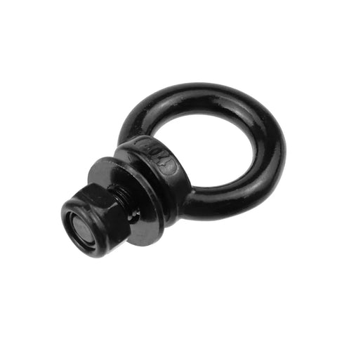 Heavy Duty M8 Stainless Steel Lifting Eye Bolts Set With Lock Nuts, Lock Washers And Flat Washers, 6 Sets, 304 Grade, 48mm Length, Black Finish