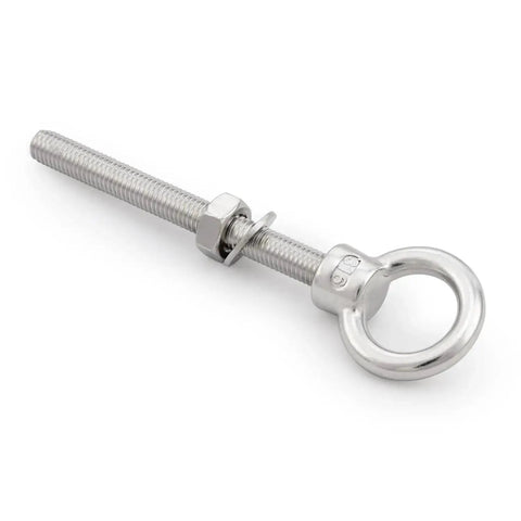 Heavy Duty Eye Bolt Set Of 4 Beefy 316 Stainless Steel Shoulder Eyebolts With Nut And Washer, Marine Grade Threaded Eyebolts