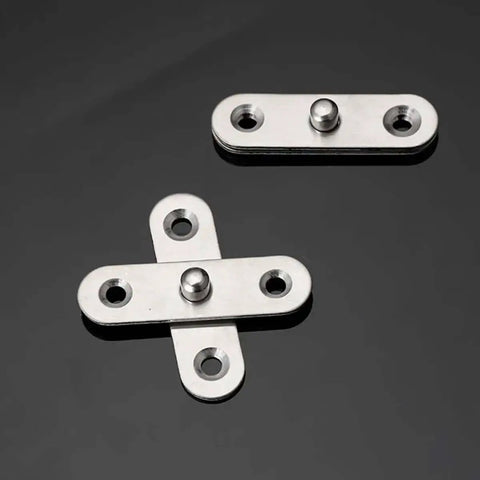 8 Pack 360 Degree Hidden Pivot Hinges Stainless Steel Heavy Duty Cabinet Door Hardware For Kitchen And Furniture, top view