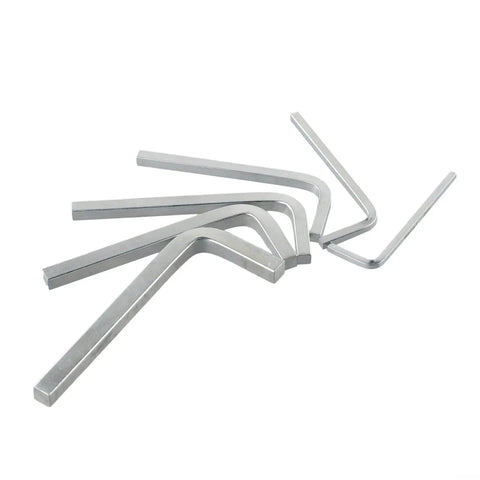 Six Piece Square Head Wrench Set L Shape Wrenches In Chrome Vanadium Steel For Tightening And Removing Square Screws Includes Sizes 3mm 4mm 5mm 6mm 7mm And 8mm Durable Pro Grade Kit Built Tough For Quick Fixes in a fan layout view