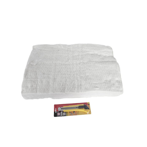 BACLAUGH Kaowool ceramic fiber insulation blanket, 2 in thick x 15 x 24 in, white for furnaces and kilns