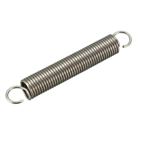 Stainless steel dual-hook tension spring, 0.047 in wire, 0.39 in OD, 2.76 in free length, Amazon