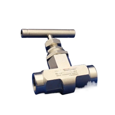 Stainless Steel Ultra High Pressure Needle Valve 316 Forged, Boss Grade Needle Globe Valve For Panel Mount, 10000 Psi Capacity, 70 MPa