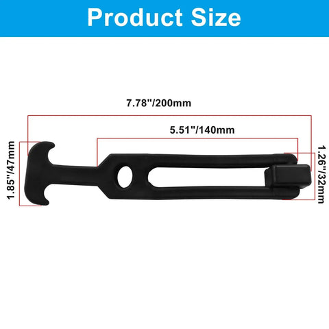 2 Pack Rubber Flexible Draw Latch T Handle Hood Catch For Vehicle Engine Hoods dimensions with measurements