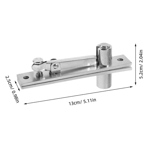 Beefy Heavy Duty Stainless Steel Door Pivot Hinges Concealed Hidden Hardware For Secret Doors with dimensions displayed