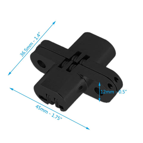 Heavy Duty Hidden Hinges 1-3/4 Inch Stainless Steel Concealed Barrel Hinge Set For Wood Doors And Boxes Black Four Pieces Two Pairs