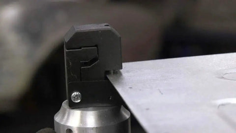 Pneumatic Sheet Metal Puncher And Flange Rivet Tool with air connector forming offset flange in metal sheet
