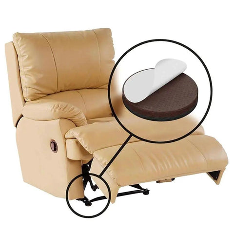 Recliner with highlighted GorillaPads Non Slip Furniture Pads And Gripper Feet Self Adhesive 1 Inch Round Rubber Floor Protectors