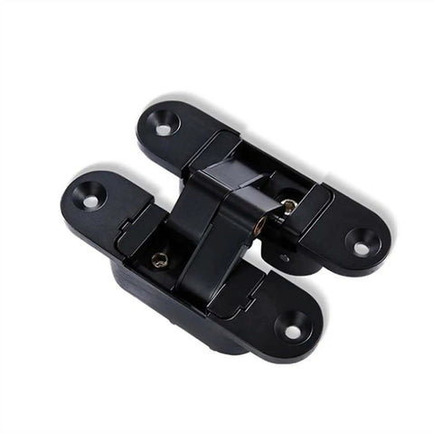 Two Pack Three Dimensional Invisible Door Hinges For Wooden Doors, Hidden Concealed 180 Degree Swing, Right Hand, Silver Finish