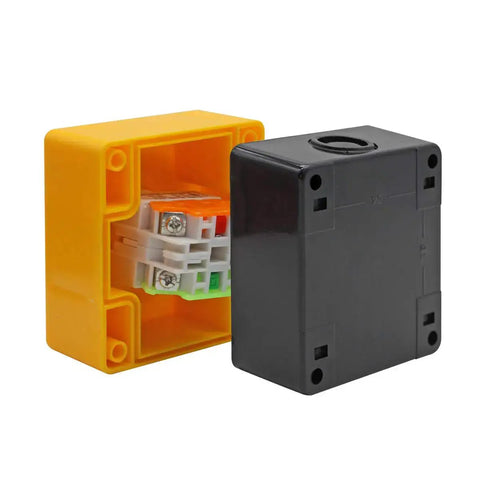 Yellow and black panel mount for Emergency Stop Push Button Switch 660V 10A 2-Position DPST Momentary 1NO 1NC Red 40mm Mushroom Cap