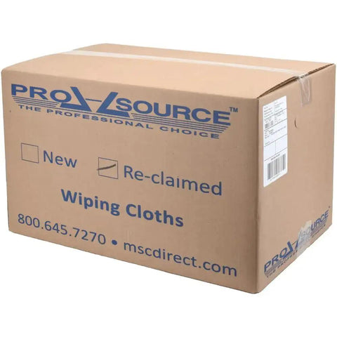 Reclaimed White Cotton Shop Rags 25 Lb Box, 18 Inch Towels, Bulk Cleaning Towels for Dusting Polishing Staining, Garage Or Workshop Use, 75 to 125 Towels