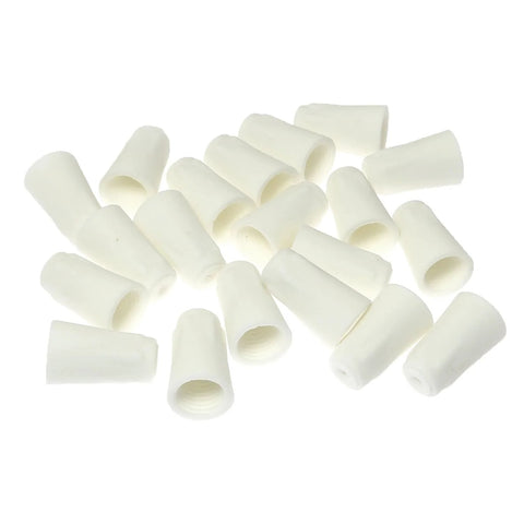 Ceramic wire connectors, white, 20 pcs, high-temperature porcelain twist-cap for electrical splicing
