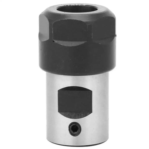 Front view of ER16 Collet Block Chuck Holder for CNC Milling Machines, heavy duty pro grade 10mm tool bar, 35L length.