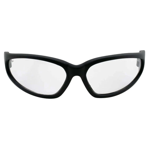 Front view of Hercules Safety Glasses With Shatterproof Lenses ANSI Z87 For Work Shooting Riding And Everyday Use Built Tough As Nails Nylon Frame