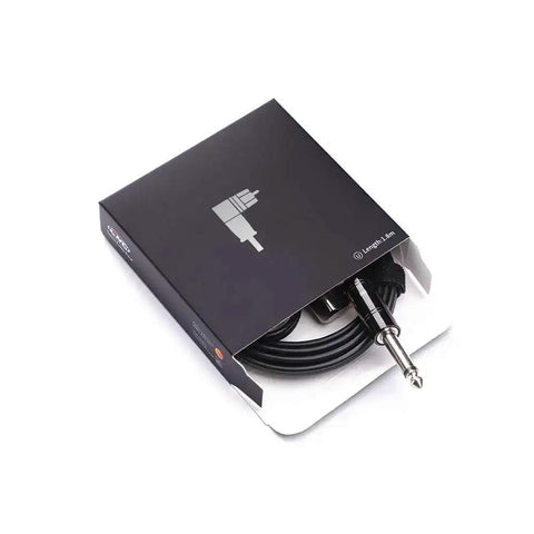 Plug And Play Rotary Tattoo Pen Spare Power Cord With RCA Connector Black Replacement For Most Tattoo Pen Machines in packaging.