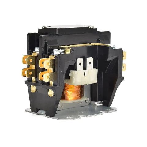 Side view of One Pole Heavy Duty Air Conditioner Contactor 30 Amp 24V Coil For Condenser And Compressor HVAC Definite Purpose Contactor