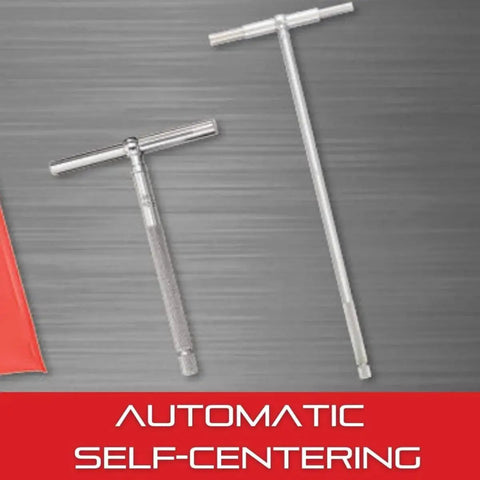 Starrett Telescoping Gage Set delivers true hole sizing with self centering two arms from 5/16 to 6 inches, metal tools shown.