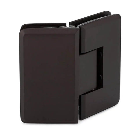 Oceana Beefed Up Heavy Duty 135 Degree Glass To Glass Hinge Oil Rubbed Bronze Medium Fits Three Eighths Inch Or One Half Inch